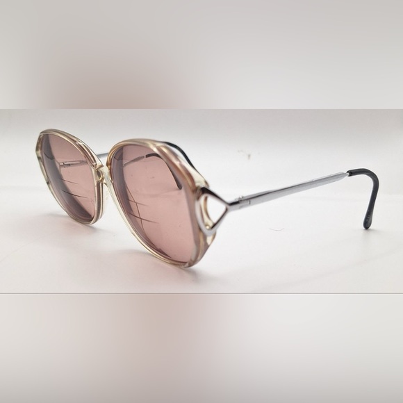 Vintage Berdel Signature Translucent Oval Sunglasses Frames Only - Picture 2 of 8